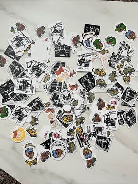 Brandy Melville Assorted Sticker Pack - Black, White & Colorful Cartoon Designs